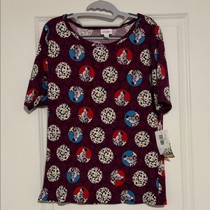 LuLaRoe Women's Graphic Polka Dot Gigi Tee - Dalmatians Disney.